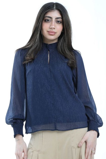 Solid Puff Sleeve Top