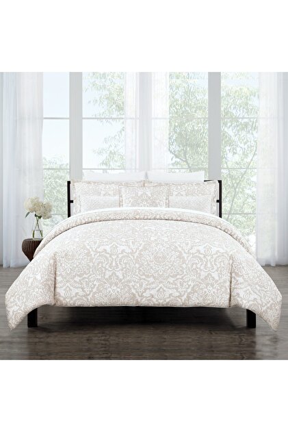 Exter Beige | 8-Piece 100% Cotton Double Duvet Set