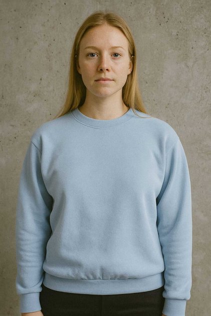 unisex oversize bisiklet yaka sweatshirt