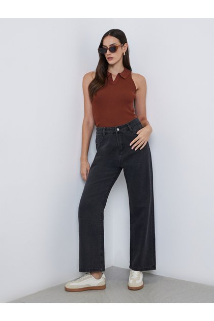 High Rise Wide Leg Jeans