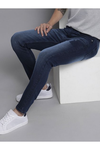 Men Mid Rise Faded Skinny Jeans