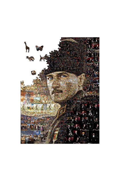 WePuzzleUp Ahşap Puzzle - Ölümsüz ATATÜRK - 450 Parça, 29x39 cm