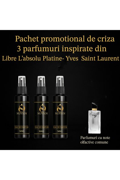 Set 3 Parfumuri 50ml – Inspirat din Libre L'absolu Platine Y.S.L.