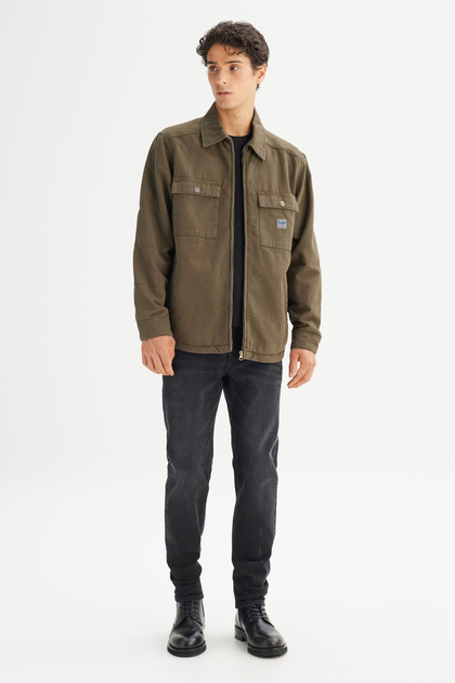 Lee %100 Pamuk Regular Fit Workwear Haki Erkek Ceket Ld542302900