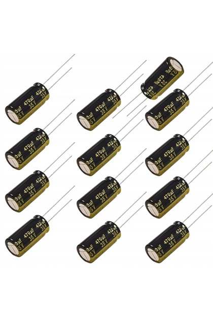 Condensator Electrolitic Low ESR 470uF 35V | Set 10 Buc | 10x17mm 5mm