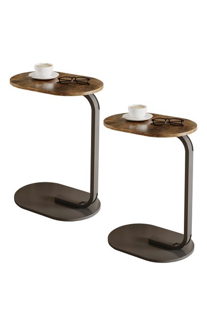 2pcs 45*30*60cm C-Shaped Coffee Table Sofa Side Table End Table Small Coffee Table Couch Table
