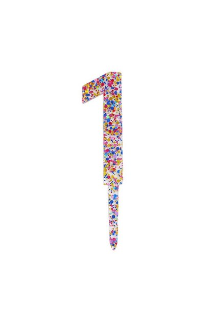 Plastic cake topper, number 1