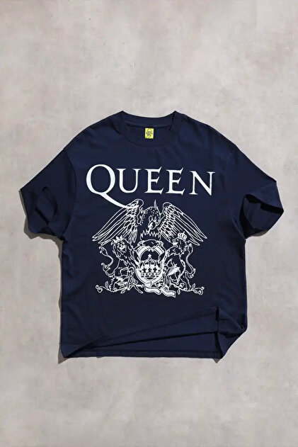 Queen Navy Blue Oversize Unisex Short Sleeve Tshirt