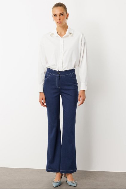 Modailgi Denim Beş Cep Pantolon - 77001 İndigo