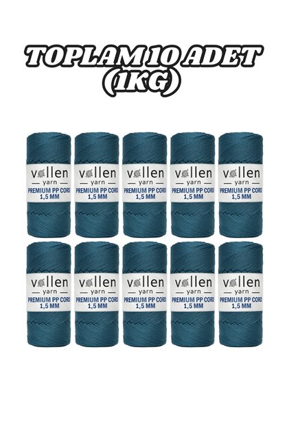 Polyester Macrame Cord 1.5 mm 100 g 150 m – Pack of 10, Supla and Bag Cord