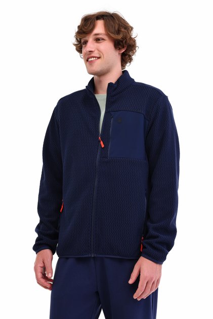 ML WAVE-7FlEECE-02 5PR سترة صوفية للرجال باللون الأزرق الداكن