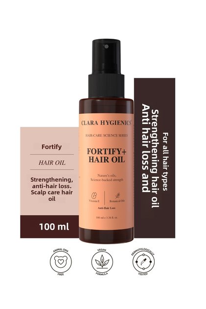 Fortify+ Anti-Hair Loss Hair Oil 100 ml - Root Strengthening Breakage Reducing Vegan (Biotin)