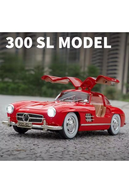 Mercedes-Benz 300 Sl Claret Red 1954 Classic Car Model 1/24 Scale Mercedes 300Sl Claret Red