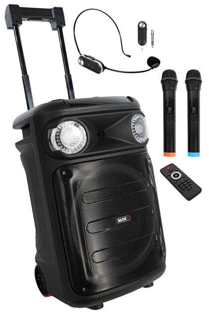 Midex MXR-1100HX Taşınabilir Seyyar Portatif 3 Mikrofonlu Işıklı