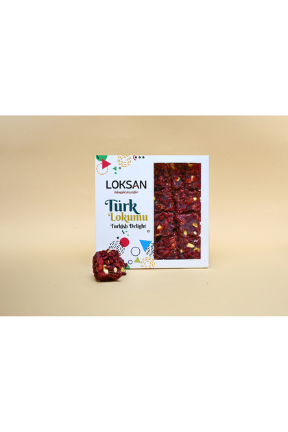 Zereş Üzüm Kaplamalı Nar Aromalı Antep Fıstıklı Lokum 300gr (FISTIK RÜYASI)