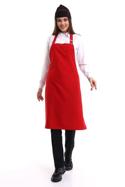 Hanging Apron with Pocket - 18 Red