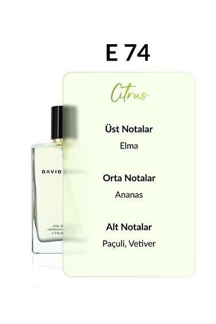 David Walker E74 Parcorus 50 ml Erkek Parfüm | Citrus - Fiyatı