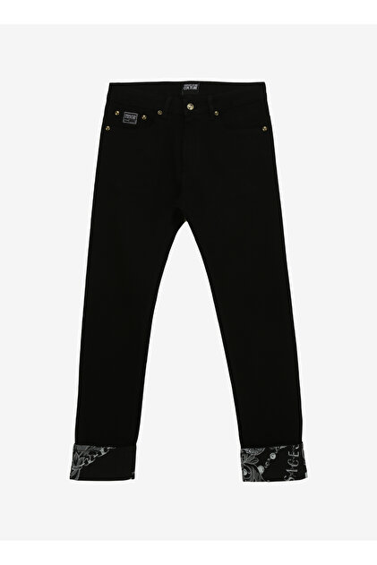 VERSACE JEANS COUTURE Normal Bel Katlamalı Paça Slim Fit Siyah