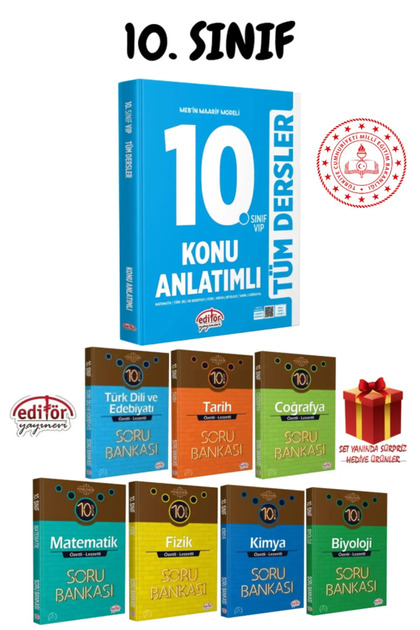 10. Sınıf Maarif Modeline Uygun Tüm Dersler Konu Anlatımı+ Özetli-Lezzetli Soru Bankası Seti