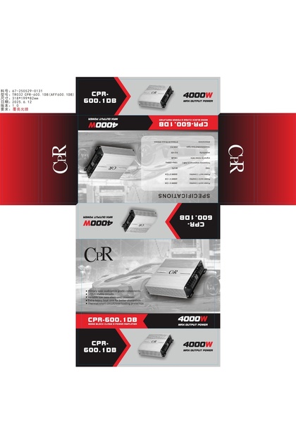CPR YENİ NESİL MONO ANFİ 1x600rms Bass KONTROL HEDİYE Cpr-600.1d