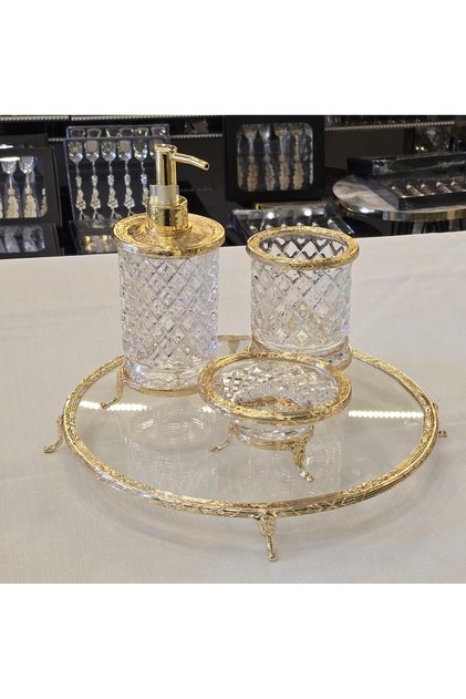 Classic pedestal bathroom set - gold
