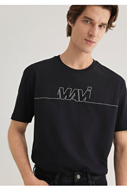 Mavi Logo Baskılı Yeşil Tişört Slim Fit / Dar Kesim 066846-85873