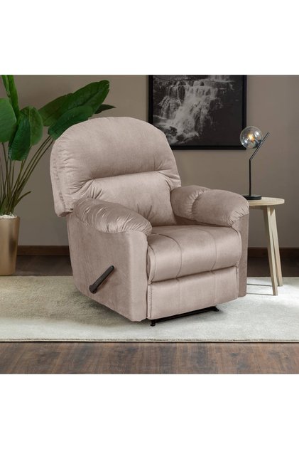 Recliner Chair , Classic, Velvet - Sky