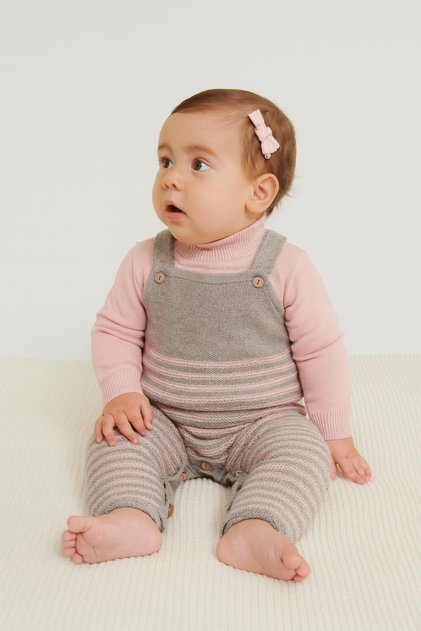 Knitwear Baby Badili Strap Salopet Anthracite Gray-Pudr