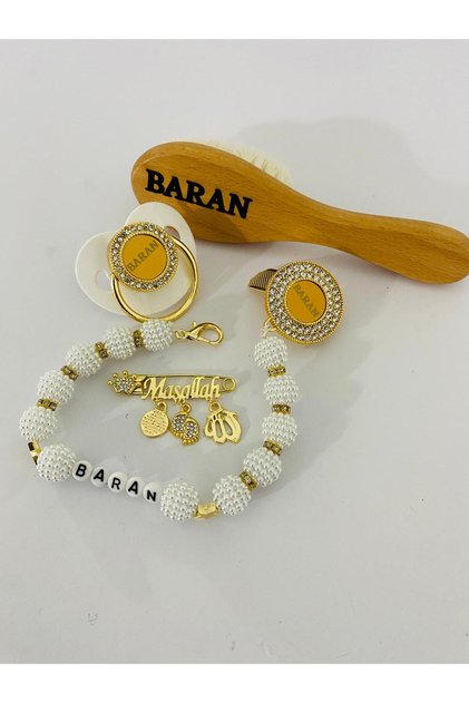 KİŞİYE ÖZEL TASARIMLI İSİMLİ-EMZİK- EMZİK ASKISI-TARAK-FIRÇA-MAŞALLAH BEBEK YAKA İĞNESİ-ÇOCUK