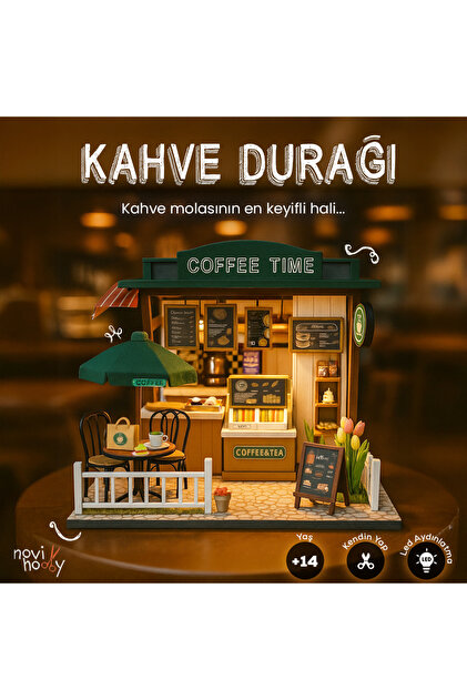 NoviHobby Minyatür Maket Ev Kiti | Maket Ev | DIY Kendin Yap | Led