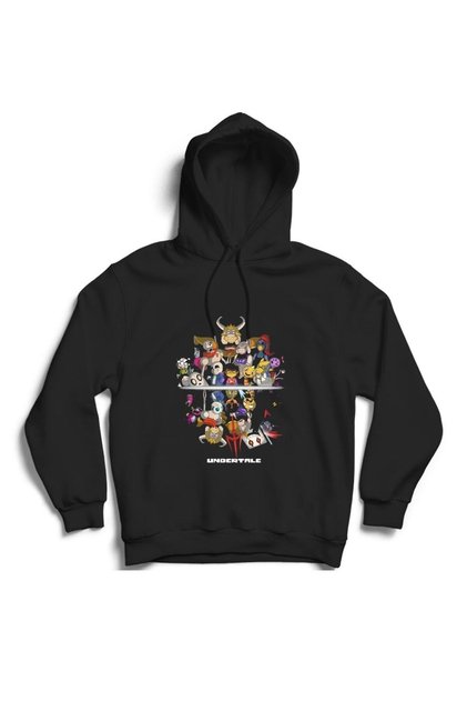 Undertale All Caracters Game Game Hooded Sweatshirt Hoodie Unisex