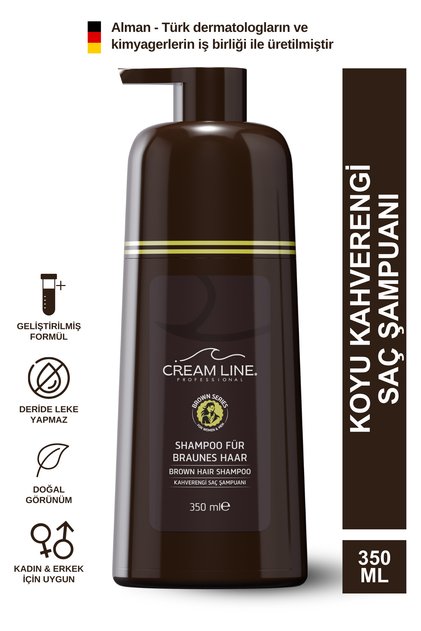 Kadın Ve Erkeklere Özel Koyu Kestane Dip Boyası Saç Şampuanı 350 ml