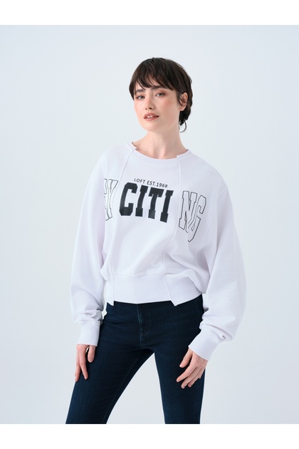 Regular Long Crop Kadın Sweatshirt