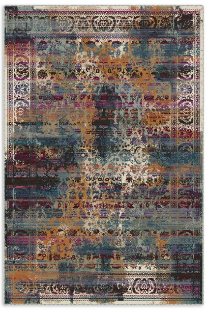 Cashmere Texture Soft Non-Slip Cotton Base Living Room Hall Kitchen Hallway Children's Room Purple Carpet Rug