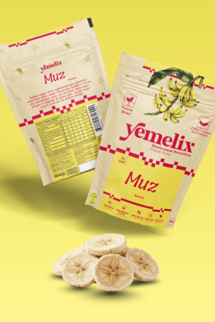Yemelix Freeze Dried Muz Kuru Meyve Cipsi - Dondurularak