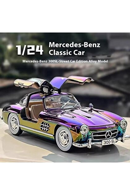 scntoys Mercedes-benz 300 Sl Siyah 1954 Model Klasik Araba 1/24