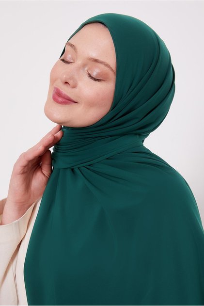 Emerald Green Plain Sandy Shawl