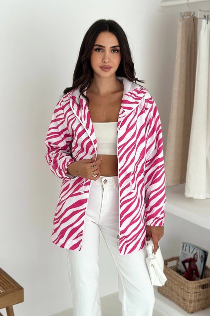 Long Lined Raincoat Pink
