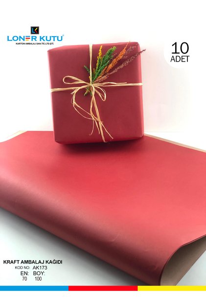 Paket Kağıdı Kraft Kağıt Ambalaj Kağıdı Hediye Kağıdı Yılbaşı Çeyiz Paketleme Kağıt 70x100 (10 ADET)