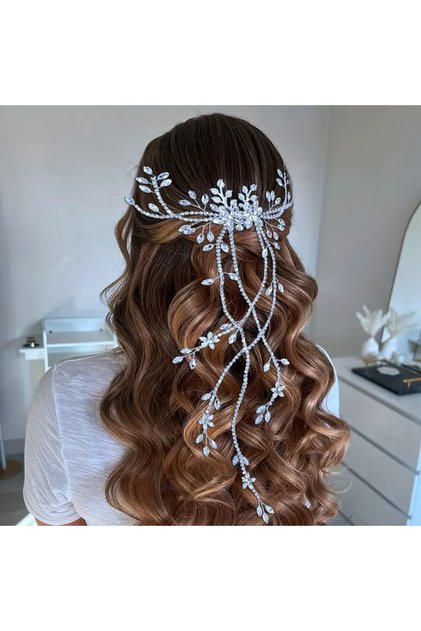 1 Piece Stylish Stone Flower Hair Accessory Bridal/Wedding/Engagement/Henna/Birthday/Party/Graduation Crown