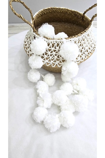 Stqueen Tulle Mini Pompon White