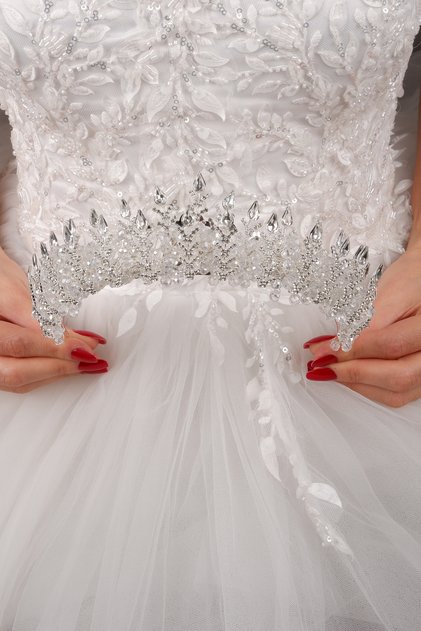 Dahlia Elegant Crystal Bridal Crown Evening Dress Engagement Wedding Sparkly Hair Accessory