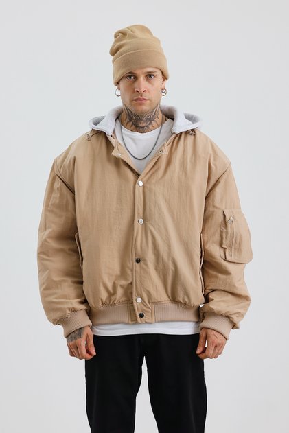 Süper Oversize Kapüşonlu Mont 51103WYZ