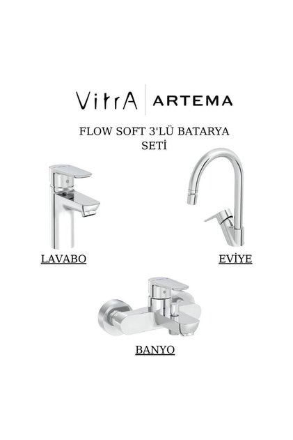 Flow Soft Batarya Seti 3’lü Banyo-Lavabo-Eviye