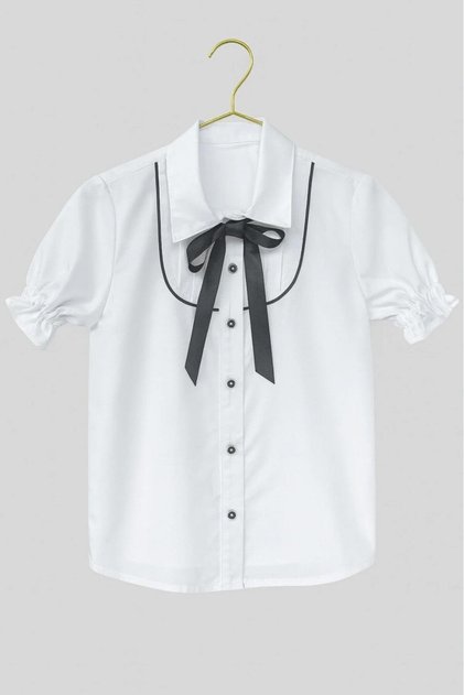 Girl's Ruffled Skirt White Shirt Set October 29 April 23 Performance Outfit School Activity Combination
