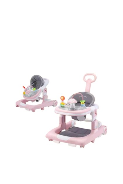 Foldable Multi-Functional Baby Walker – With Flexible Wheels, Adjustable Height, and Padded High