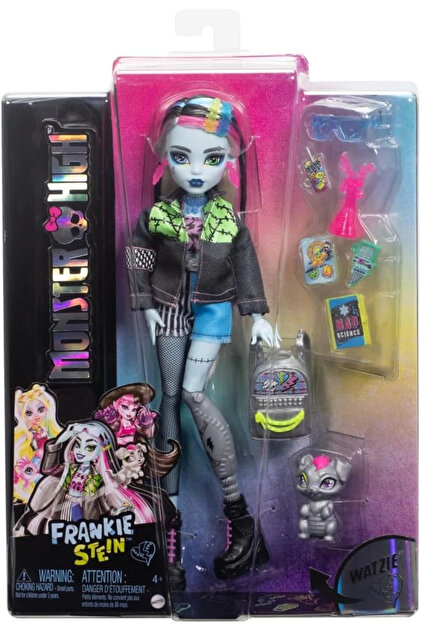 モンスターハイ フランキーシュタイン 犬 ワッツィー　ぬいぐるみ MONSTER HIGH FRANKIE STEIN™ Bebek Evcil hayvanı Watzie ve