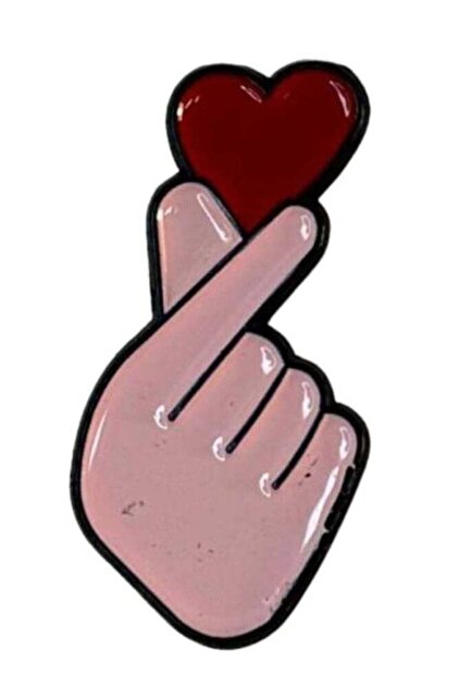 Heart-Shaped Metal Mobile Sticker