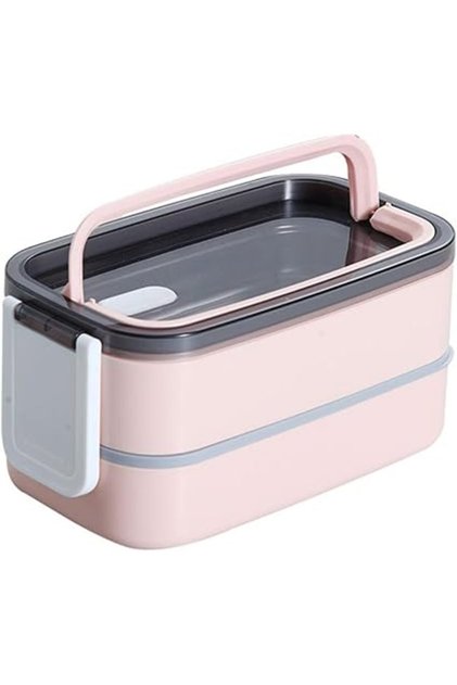 ECVV 2-Layer Bento Box Adult Lunch Box, Leakproof Lunch Container with Multi Compartments for School