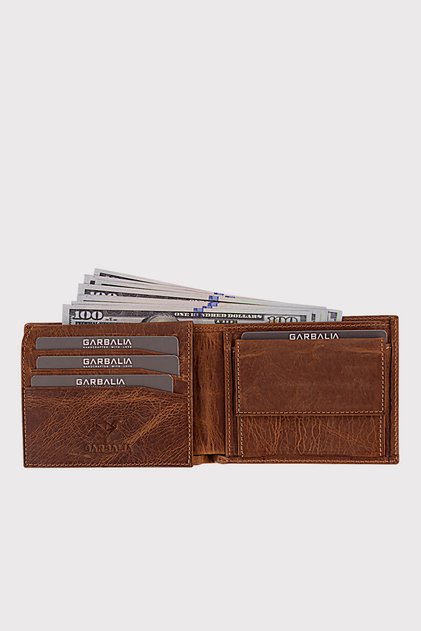 Jackson Genuine Leather Rfid Blocking Coin Holder Tan Wallet